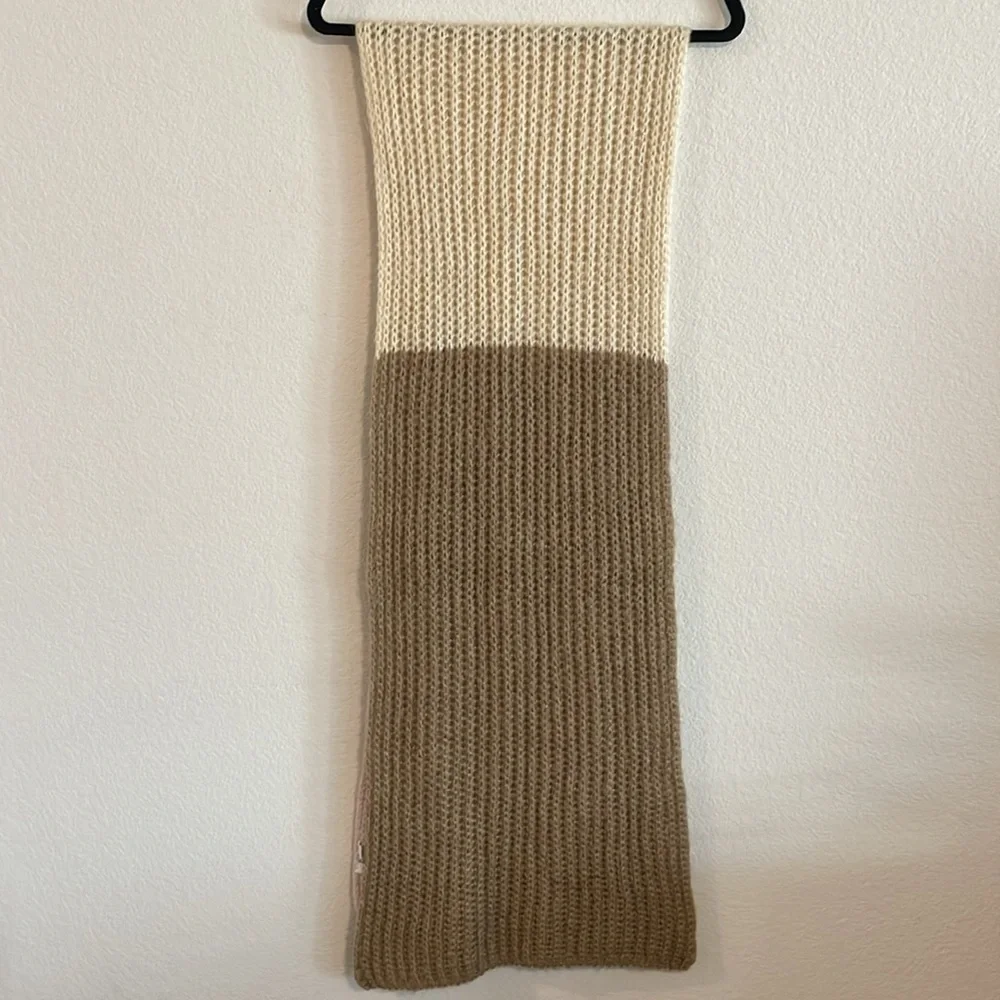 Topshop Women’s Knit Scarf Multicolor Colorblock Cottagecore Comfy